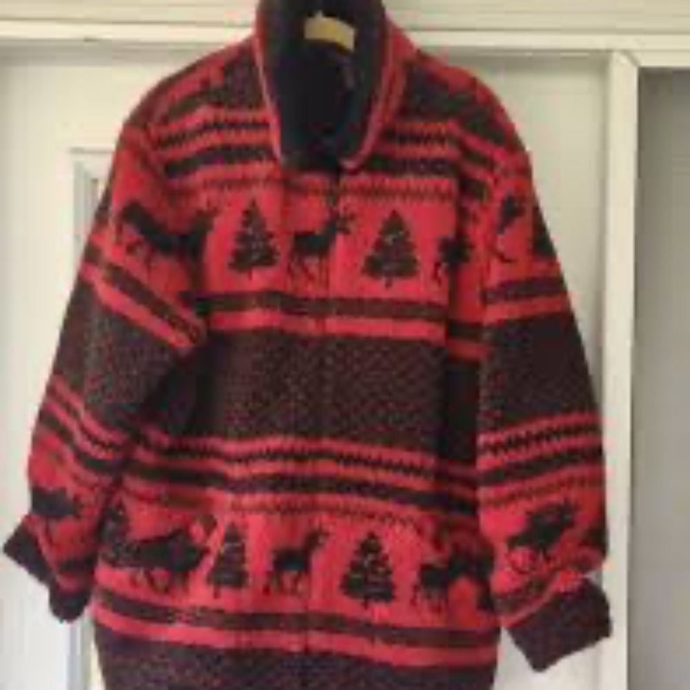 LANE BRYANT Woman’s Plus 22-24 Classic Red/Black Fleece/Lightweight Jacket.